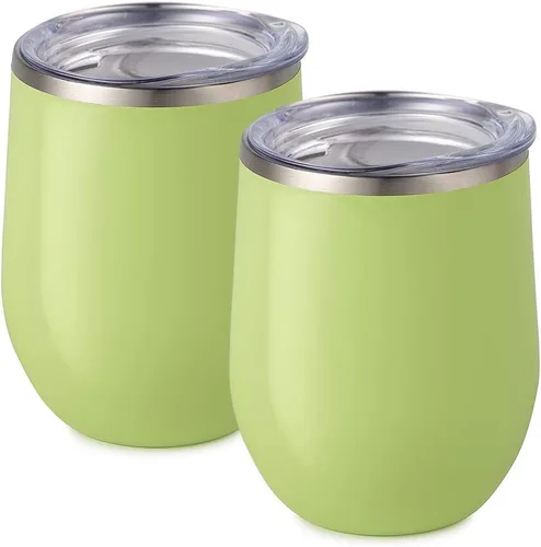 Vista 21 de Vaso de vino Maars Bev sin soporte de con paredes dobles aislantes al vacío de acero inoxidable de 12 onzas, Fucsia
