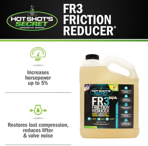 Vista 5 de Hot Shot's Secret FR3 Friction Reducer Oil Additive, 1 Gallon