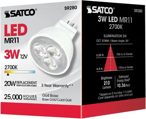 Vista 3 de Satco Accesorio de iluminación LED S9280, extensión de haz de 25 grados, 2700K
