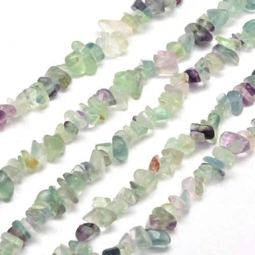Vista 14 de KitBeads 200-230 cuentas de cristal curativo irregulares de cuarzo Transparente