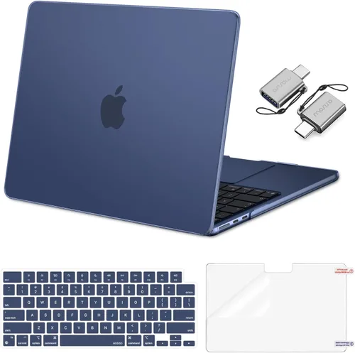 Vista 51 de Mosiso Funda para MacBook Air de 13 y 13.6 pulgadas, 2024, 2023 y 2022, M3 A3113, M2 A2681, Touch ID, carcasa rígida, cubierta de teclado, protector