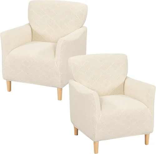 Vista 45 de Fundas de jacquard para sillón de banquete, fundas suaves para sillón de 1 pieza, fundas elásticas para silla de sala de estar, antideslizantes