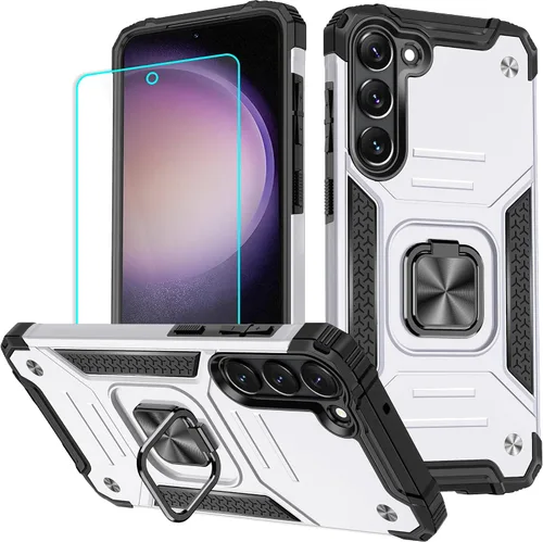 Vista 16 de HNHYGETE Funda para Samsung S23 con protector de pantalla HD: [grado militar de 20 pies probada en caídas] Funda protectora a prueba de golpes