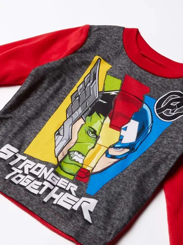 Vista 3 de Marvel Conjunto de pijama de algodón ajustado de 2 piezas para niños, suave y lindo para niños