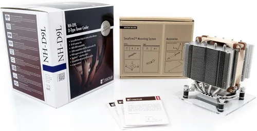 Vista 3 de Noctua NH-D9L, enfriador de CPU premium con ventilador NF-A9 3.622 in (marrón)