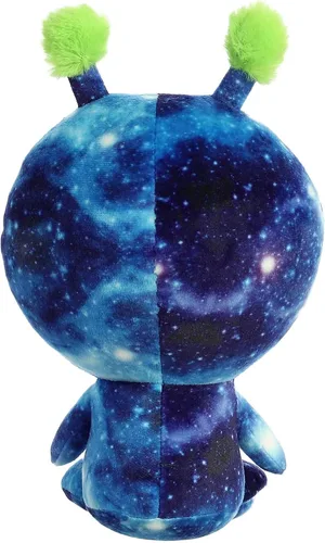 Vista 4 de Aurora® Interstellar Galactic Cuties™ Peluche de Alien Nebula que se Ilumina - Compañeros Cósmicos - Diversión Iluminada - Azul 8 Pulgadas