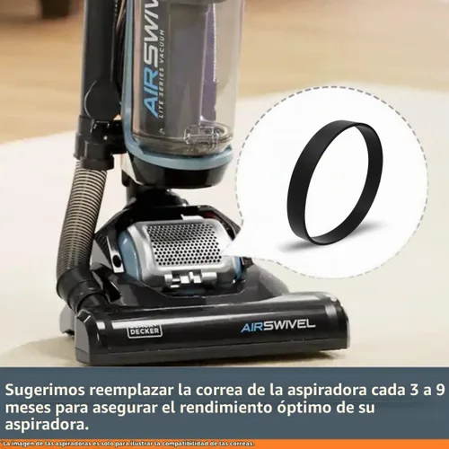 Vista 5 de JEDELEOS Correas de repuesto para modelos de vacío giratorios de aire Black and Decker BDASV101 BDASV102 BDASV103 BDASV104 BDASL201 BDASL202