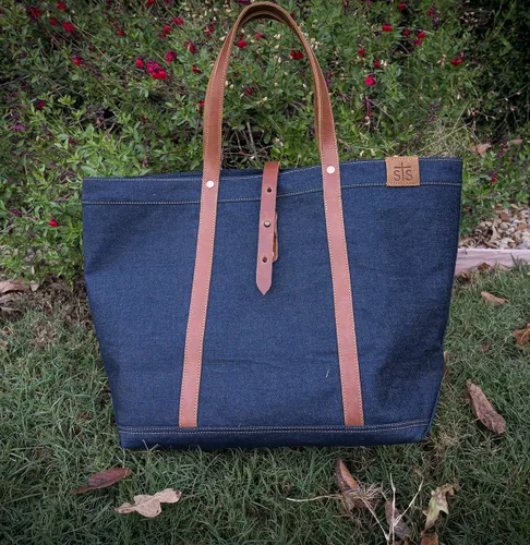 Vista 3 de STS Ranchwear Bolso de mano multifuncional para mujer, estilo casual, para uso diario, colección Bayou, color azul, Azul (Denim), Bolso de mano