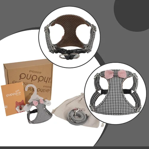 Vista 3 de Arnés sin tirones XS para perro con correa multifunción para perro, chaleco arnés suave y ajustable para mascota sin ahogo a prueba de escape