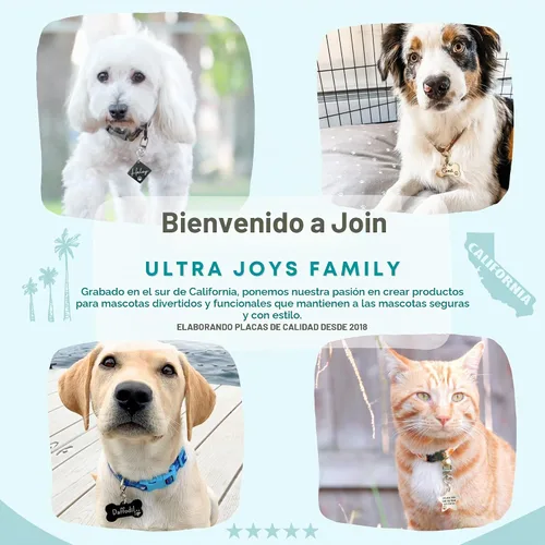 Vista 6 de Ultra Joys - Etiquetas de identificación personalizadas para mascotas ..Custom-su-propio