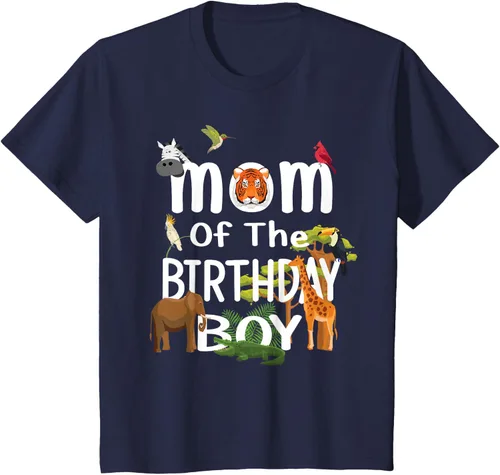 Vista 87 de Camiseta de fiesta de animales con temática de zoológico para niño de cumpleaños, Negro