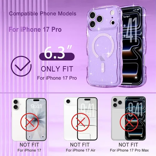 Vista 225 de Pepmune Funda magnética para iPhone 17 Pro Max, color rosa