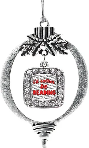Vista 34 de Inspired Silver - Bon Voyage Cruise Ship Charm Ornamento – Adornos navideños cuadrados de plata con joyas de circonita cúbica
