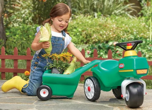 Vista 5 de Little Tikes Tractor y carrito, correpasillos, para niños y niñas de 1 a 5 años