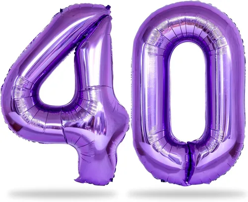 Vista 75 de Globos negros del número 10 para decoraciones de cumpleaños número 10, globos de helio de mylar de lámina de 40 pulgadas negros del número 1 & 0