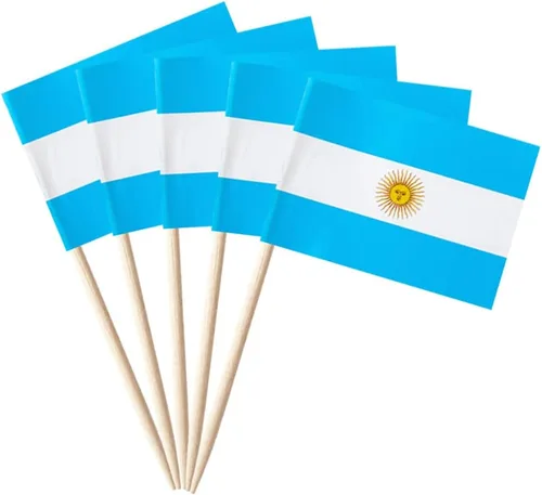 Vista 28 de stidsds 100 banderas de Antigua y Barbuda con palillos de dientes de Antigua y Barbuda, mini adornos pequeños para cupcakes de Antigua y Barbuda