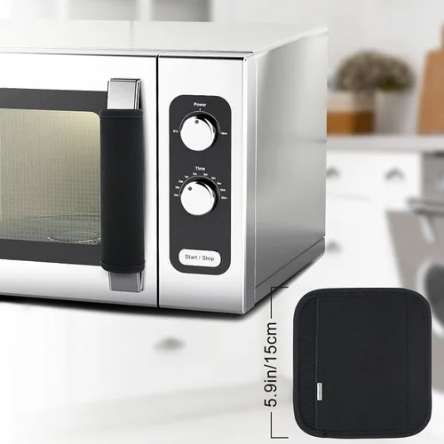 Vista 7 de 7 piezas de cubierta de manija de puerta de refrigerador, lavable para electrodomésticos de cocina, nevera, horno, microondas, lavavajillas