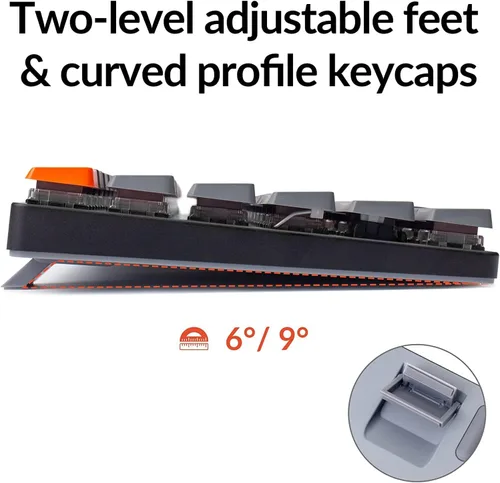 Vista 7 de Keychron K3 Teclado mecánico inalámbrico ultra delgado con 75 de diseño inalámbrico con cable intercambiable en caliente 84 teclas Bluetooth RGB LED