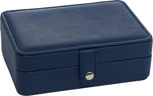 Vista 3 de Joyero pequeño, mini estuche de almacenamiento de joyas de viaje, organizador de joyas portátil para anillos, aretes, collares, regalo para mujeres