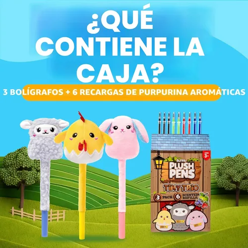 Vista 7 de BUNMO Lindos bolígrafos – Bolígrafos divertidos de felpa con agarre suave y 6 recambios de colores – Regalos para preadolescentes – Lápices