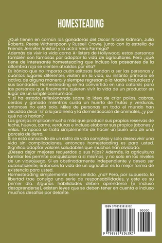 Vista 2 de Homesteading La Guía Completa de Agricultura Familiar para la Autosuficiencia, la Cría de Pollos en Casa y la Mini Agricultura, con Consejos