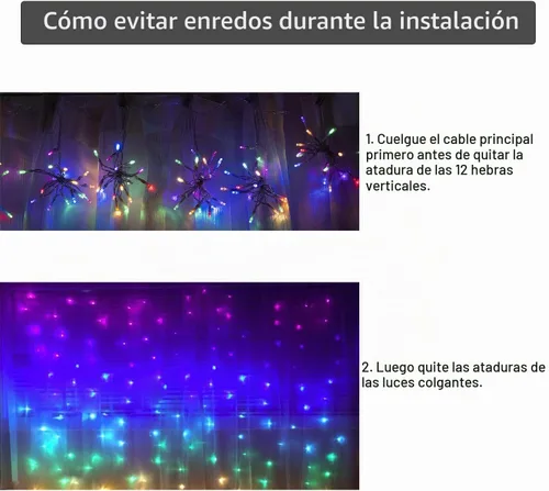 Vista 7 de CoziTech - Cadena de luces de hadas arcoíris con interruptor regulador táctil, luces de carámbano LED colgantes arcoíris para dormitorio de niñas