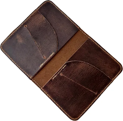 Vista 9 de Rustique Style Leather Journal Cover for Field Notes & Moleskine Cahier Pure Full Grain Vintage Leather Passport Wallet & Card Holder Premium