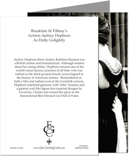 Vista 8 de 12-Audrey Hepburn fotos surtidas de sus películas, es decir, sabrina, desayuno en Tiffany's, vacaciones romanas, cara divertida, tarjetas de notas
