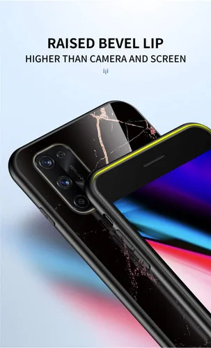 Vista 7 de IVY Funda de mármol de vidrio templado para Oppo Realme X7 Pro Case - C