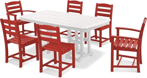 Vista 13 de POLYWOOD® La Casa Café - Juego de comedor, Aruba/Blanco