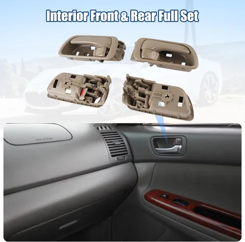 Vista 2 de NPAUTO Repuesto de manija interior de puerta para Toyota Camry 2002 2003 2004 2005 2006, interior delantero trasero izquierdo del conductor y lado