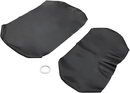 Vista 3 de Juego de fundas de asiento delantero para carrito de golf E-Z-Go TXT, cuero de microfibra, color negro