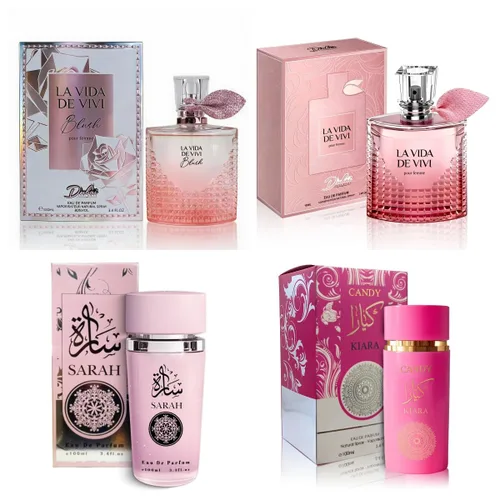Vista 29 de A CENTER Juego de perfume de 4 piezas para mujer, set de regalo