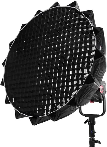 Vista 5 de Aputure Light Dome Quick Dome 90 Softbox, 90cm (3 pies) Softbox Circular Bowens Mount con Diseño de Liberación Rápida, Incluye Difusión, Rejilla