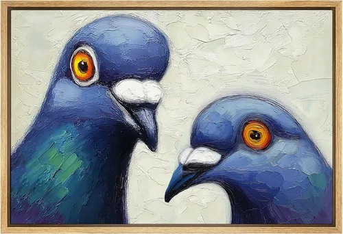 Vista 37 de SIGNFORD Lienzo enmarcado para pared, acuarela pastel, morado, luna, cielo, naturaleza, ilustraciones de área silvestre, arte moderno, vibrante