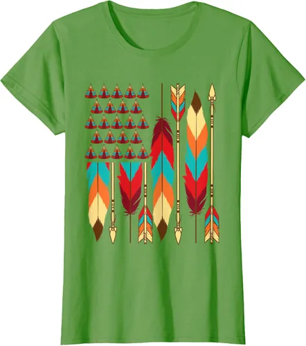 Vista 4 de Native American Bandera - Camiseta de veteranos indígenas del Mes del Orgullo, Negro, S