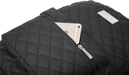 Vista 4 de Kinmac Mochila resistente al agua para laptop con puerto de carga USB para laptop de hasta 15.6 pulgadas (bordado)