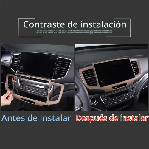 Vista 4 de Marco de panel de navegación para tablero de instrumentos para Honda Pilot 2019-2022/Ridgeline 2021-2023/Passport 2019-2023, material ABS, consola