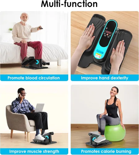 Vista 4 de 2025 New Under Desk Elliptical Machine,Portable Seated Pedal Exercise Machine for Seniors,Mini Leg Exerciser with 5 Adjustable Speeds&Remote