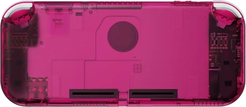 Vista 4 de eXtremeRate Carcasa de repuesto transparente rosa caramelo para Nintendo Switch Lite, carcasa para controlador de mano NSL con protector