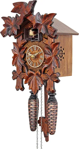 Vista 3 de Reloj de cuco de cuarzo - Las hojas tradicionales de vid AH 40/1 QM