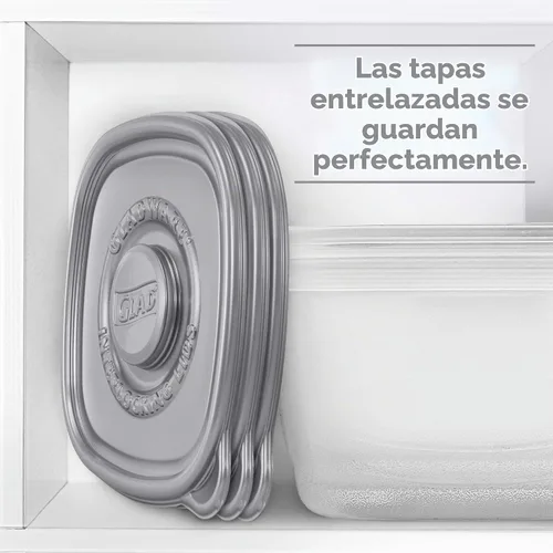 Vista 8 de Mini recipientes de almacenamiento de alimentos redondos Glad Ware Home , pequeños recipientes de alimentos para almacenar 4 onzas, 8