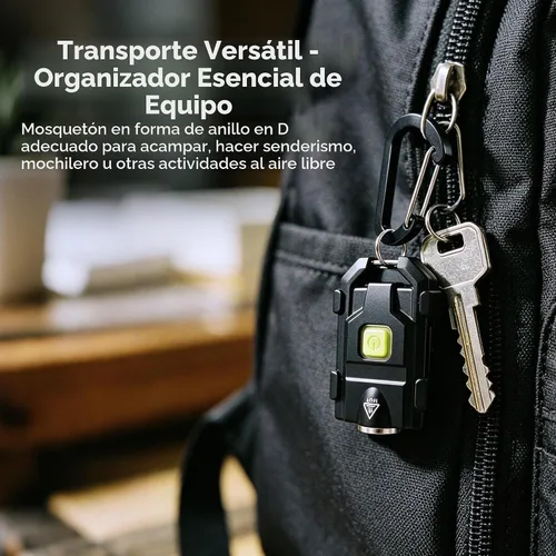 Vista 6 de lexall Linterna LED pequeña, paquete de 2 mini llaveros brillantes de 500 lúmenes, luces de bolsillo recargables USB con 3 modos de luces compactas