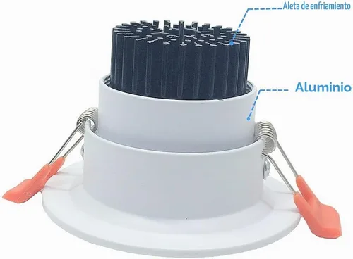 Vista 5 de LightingWill Downlight LED de 3 W, lámpara de techo empotrable de 2 pulgadas, 4000K-4500K blanco natural, foco COB regulable, ángulo de haz de 60°