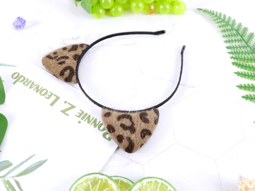Vista 4 de Bonnie Z. Leonardo Jaguar Ears - Diadema con orejas de gato, color marrón