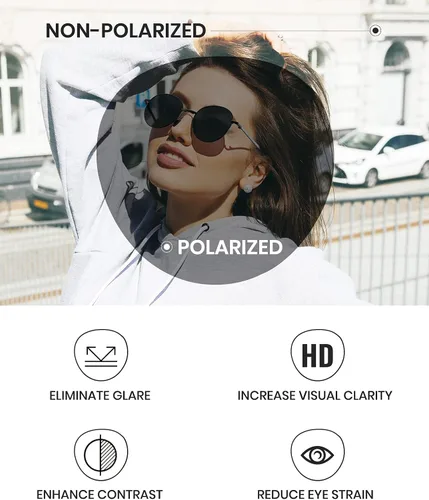 Vista 4 de Cyxus Gafas de sol plegables para mujeres y hombres, lentes polarizadas con protección UV 400, pantalla plegable, portátil, ultraligera, montura TR