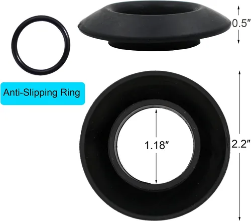 Vista 3 de 4 anillos universales de goteo para kayak y canoa, no más deslizamientos hacia arriba y hacia abajo (negro)
