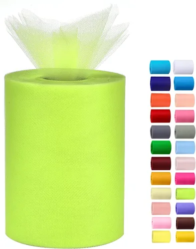 Vista 23 de Rollos de tul de 6 pulgadas por 100 yardas (300 pies) de tela de carrete de tul para bricolaje, faldas tutú, bodas, baby shower, manualidades