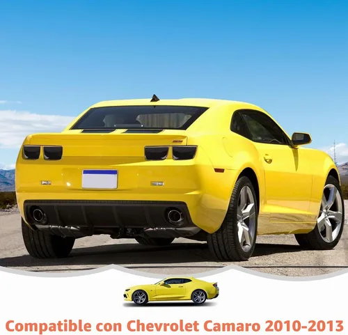 Vista 7 de RT-TCZ Cubierta Protectora de Moldura de Lámpara de Luz Trasera Ahumada Negra Accesorios de Decoración para Chevrolet Chevy Camaro 2010-2013