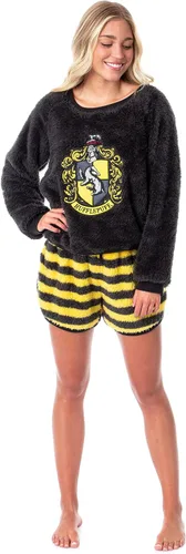 Vista 5 de Harry Potter - Conjunto de pijama para mujer, suéter y pantalones cortos, para todas las casas